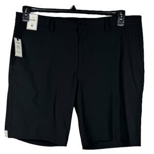 R.O.W.N. SZ 40 Mens Shorts Wicking Pockets Zip-Fly Stretch Easy Care Black New